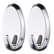 tesa® Powerstrips Kroge Oval Large krom 2 kg - 2 stk.